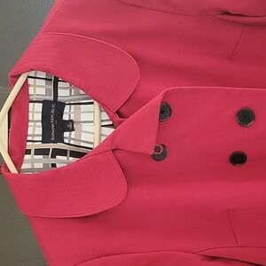 Banana Republic Red Double Breasted Trench Coat /Pea Coat XL